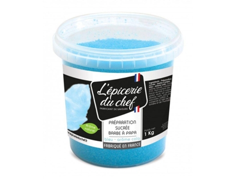Doce Preparado para Algodão Doce Azul 1Kg L'Épicerie Du Chef
