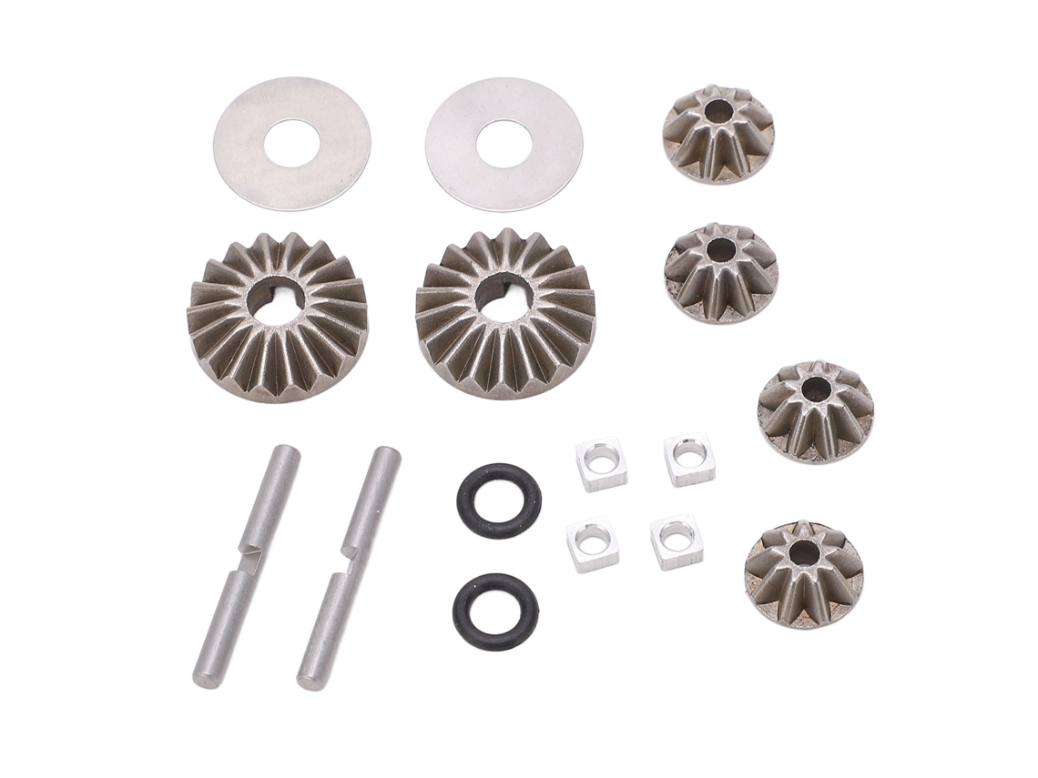 Mali conjunto de Engrenagens Cônicas Diferenciais de Aço para Carro Rc Zd Racing 1/7 Dbx07 Mtx07 Ex07
