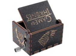 Caixa de Música Game Of Thrones em Estilo Antigo com Manivela em Madeira AQUAFORGE