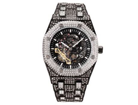 Relógio Diamante TRUMSEN Homem V300 (Aço Inoxidável - Preto)