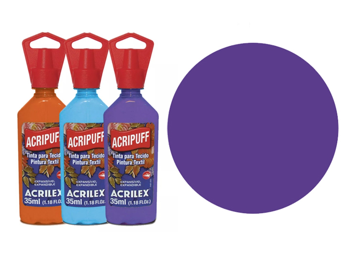 Tinta Tecido 35Ml Acripuff Violeta Cob. 540 Acrilex 