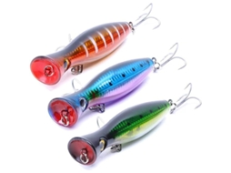 Isca Artificial Popper Grande Para Pesca Em Água Salgada Com Anzol Vmc Para Peixes Predadores: Robalo, Atum, Pike