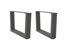 Vidaxl Pés Para Mesa De Centro Em V, 2 Peças, Antracite, 60x(30-31,3) Cm, Aço
