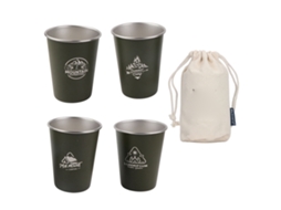Copo de Água Inox 304 350ml 4 Peças Od Green