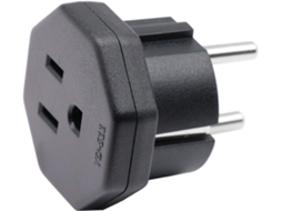 Adaptador Macho Para Fêmea Eu/de/fr/it/es, Macho Us/ca/jp Para Dispositivo Eletrônico 2 Pinos Fêmea Eu(1 Unidade Preta)