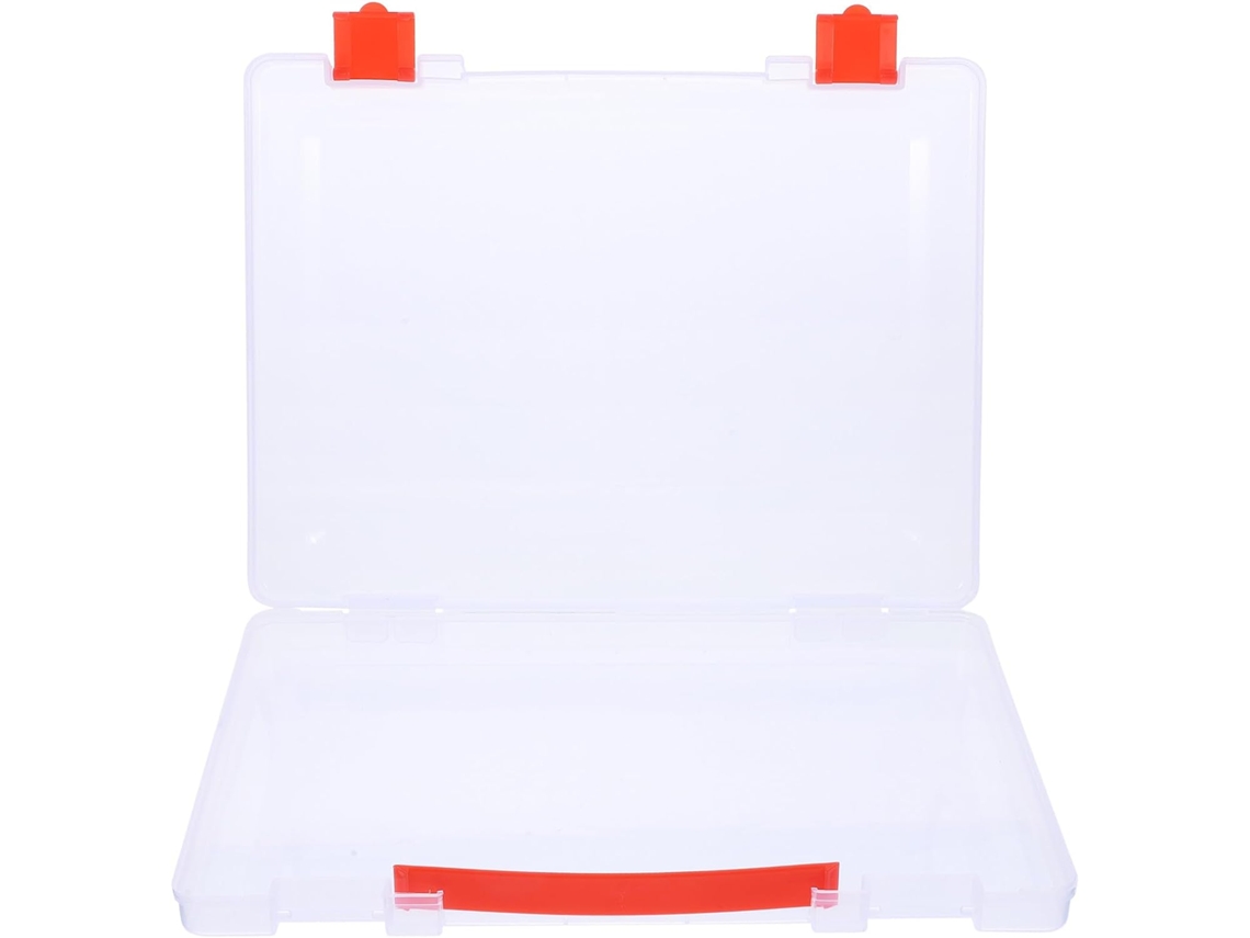 Armário de Mesa Transparente com Divisórias Papelão, Pp Resistente, Armazenamento Arquivos Multiuso para Casa,