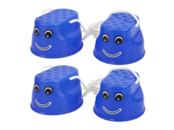2 Pares Calçados De Estiva Para Crianças Equilíbrio Brinquedo De Caminhada Abs Leve Anti-slip Azul