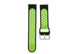 Pulseira de Silicone para Relógio para Amazfit Gtr Pulseira com Fivela de Pino Preto Verde EOOCOO (design Bicolor, Buracos de Ventilação)