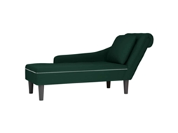 Vidaxl Chaise Lounge C/ Almofada/apoio De Braços Direito Veludo