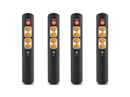 Conjunto De 4 Controles Remotos Inteligentes Universais De 6 Botões Com Função De Aprendizado Por Cópia Infravermelha Para Tv, Decodificador, Dvd, Dv