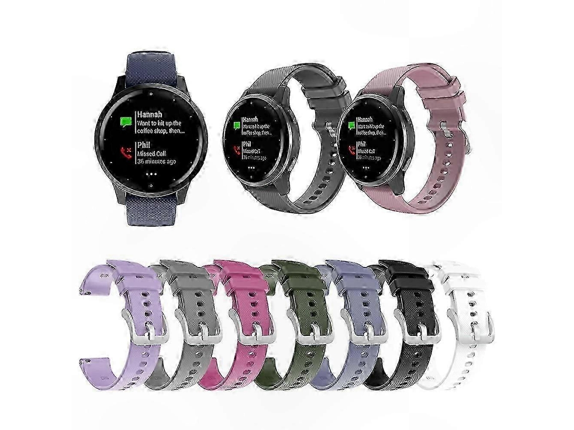 Pulseira De Silicone Prateada Com Fivela Para Substituição De Pulseiras De Smartwatch Gps.