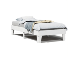 Cama Sem Colchão 75x190 cm Madeira de Pinho Maciça Branco MAISON EXCLUSIVE