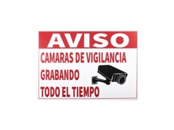 Cartel 29,7x21 cm camaras de vigilancia 8324