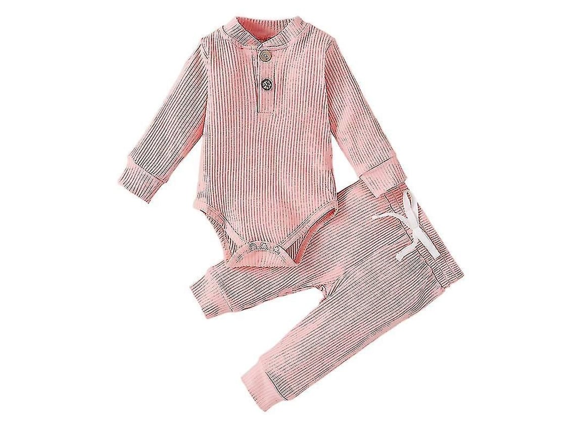 2026 conjunto de 2 Peças para Bebê: Blusa de Gola Redonda com Manga Longa e Calças com Cintura Elástica