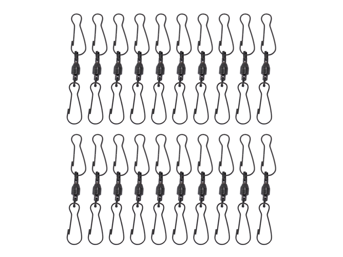 20 Clips de Viento Inoxidable 360° Rotación para Espinners, Comederos, Luces Solares, Banderas