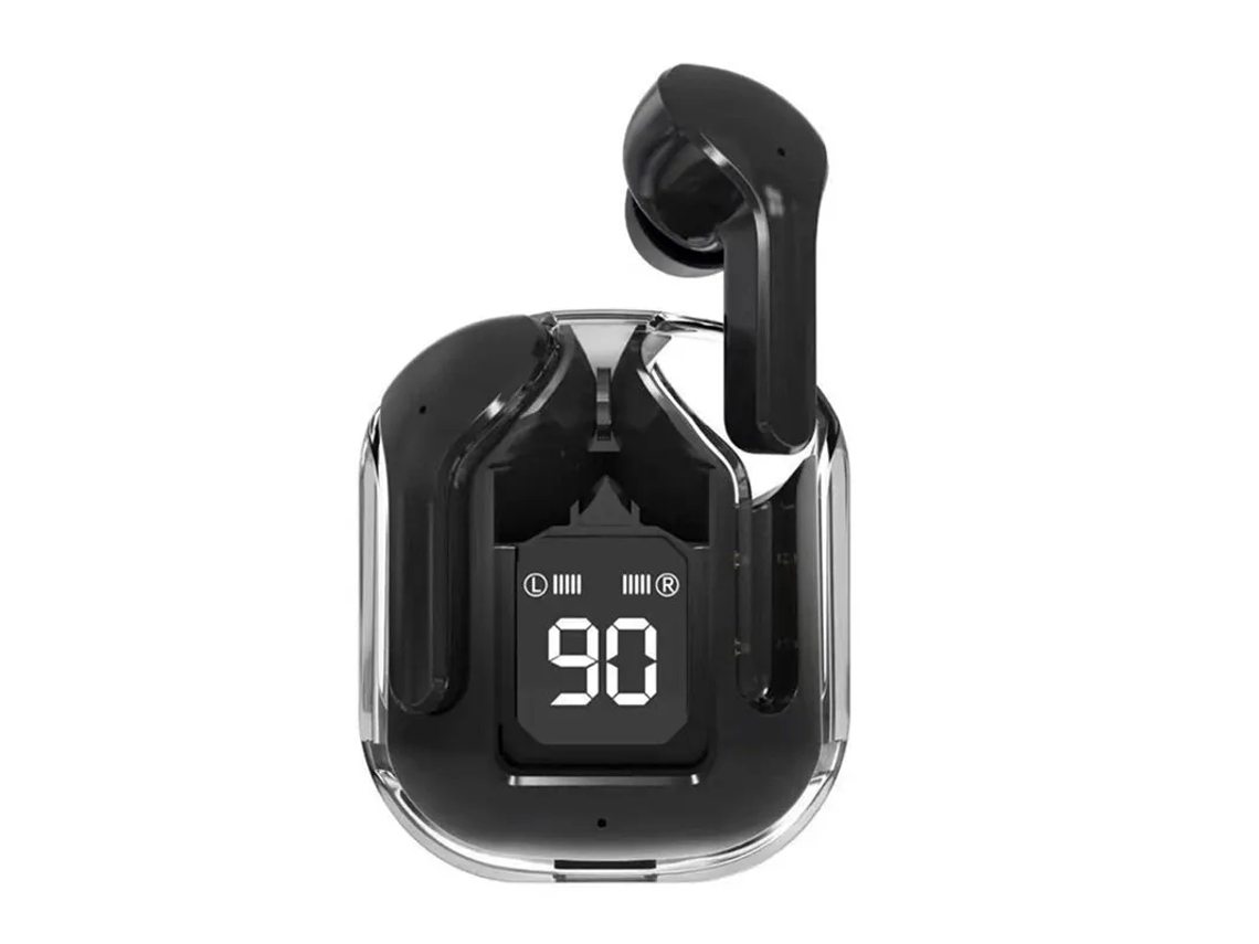 Fones De Ouvido Intra-auriculares Estéreo Hifi Bluetooth Com Visor Digital E Microfone Com Cancelamento De Ruído.
