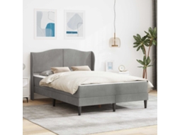 Vidaxl Estrutura Da Cama Cinzento-claro 160 X 200 Cm Veludo