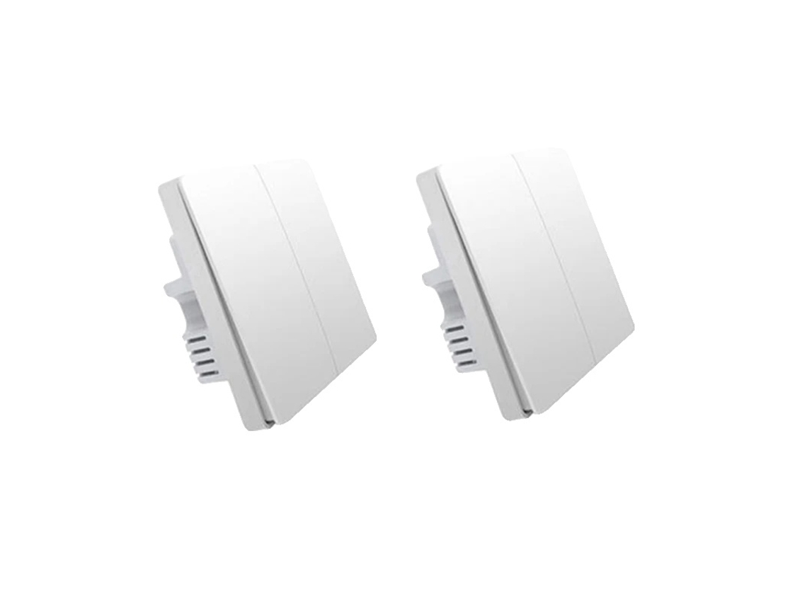 Interruptor De Parede Inteligente Aqara, Opções De Controle Duplas, Design Compacto,2xwith Neutral-2key