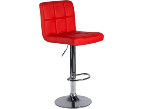 Banco  Casper (Vermelho - 45 x 105 / 85 cm - Couro Sintético - Aço Reforçado)