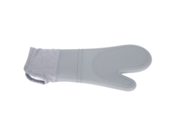 Luvas De Forno Silicone, Antiderrapantes, Macias, Flexíveis, Forro Algodão, Cinza