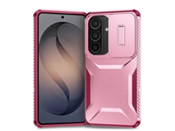 Capa Para Samsung Galaxy S26 Plus, Capa À Prova De Choque Com Tampa Deslizante Para Lente (rosa) Digitallab