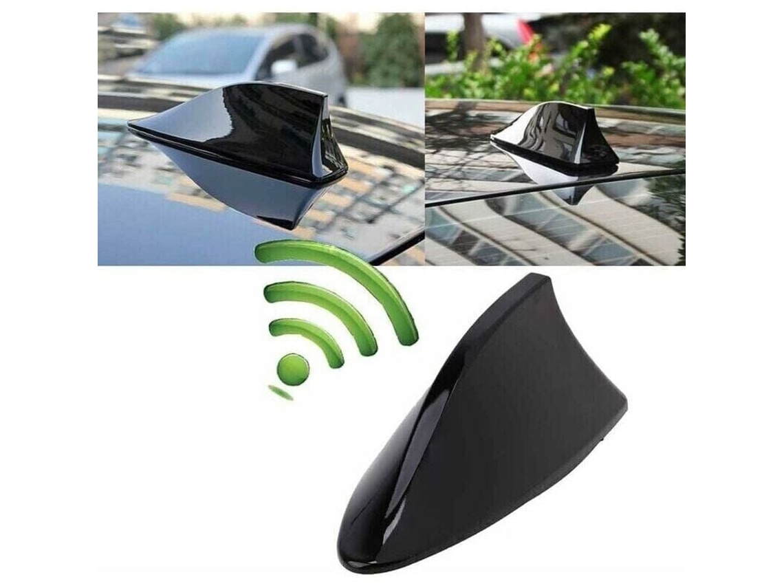 Antena De Barbatana De Tubarão Universal Para Carro Com Sinal De Rádio Am Fm à Prova Dágua Aquaforge (preta)
