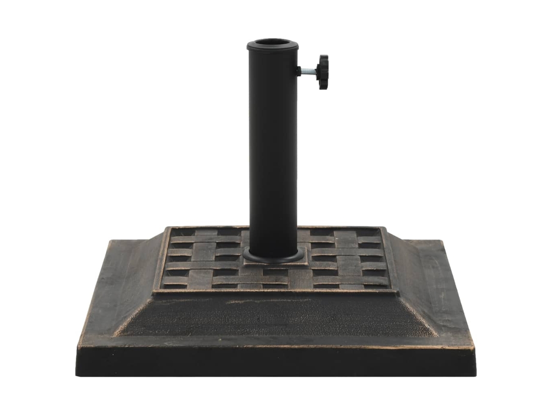 Maison Exclusive - Base De Guarda-sol Quadrada Poliresina 12 Kg Bronze