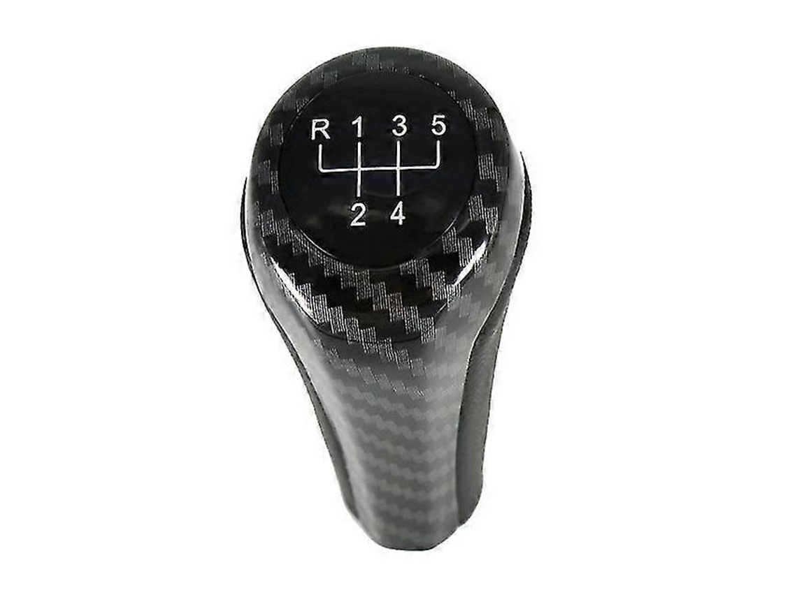 Manopla de câmbio para BMW 1 3 5 6 Series E46 E53 E60 E61 E63 E65 E81 E82 E83 E87 E90 E91 E92 X1 X3 X5 Tapete de fibra de carbono cromado Sygo