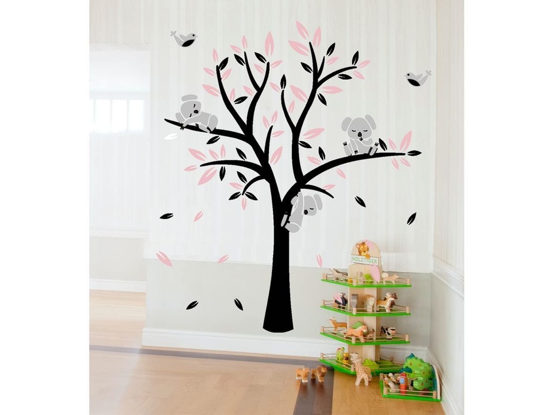 Adesivos De Parede De Coala E Árvores 3 Peças Autoadesivos Para Quarto De Criança Bebê Decoração