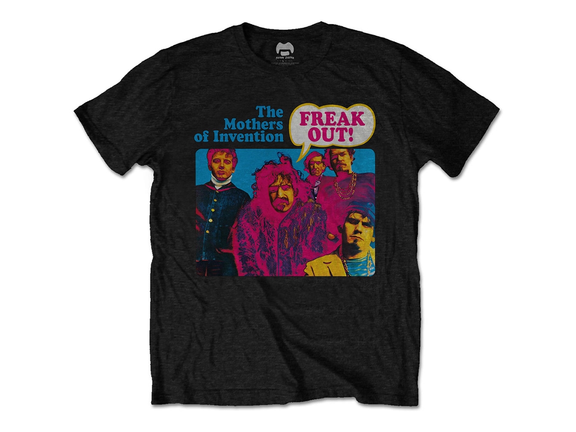T-Shirt ROCK OFF Frank Zappa - Freak Out! Preto (Tamanho: L)