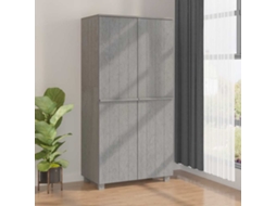 Vidaxl Roupeiro Hamar 89x50x180 Cm Pinho Maciço Cinza-claro