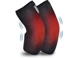 2026 faja de Rodilla Caliente com Massagem, Massager de Rodilla com Vibração e Almofada Quente para Aliviar Tensões, Tamanho Grande Preto