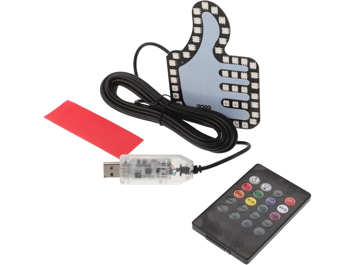 Projetor De Gestos Led Para Carro Com Controle Remoto Healeved, Luz De Controle Manual Em Pvc Preto, Maior Segurança Ao