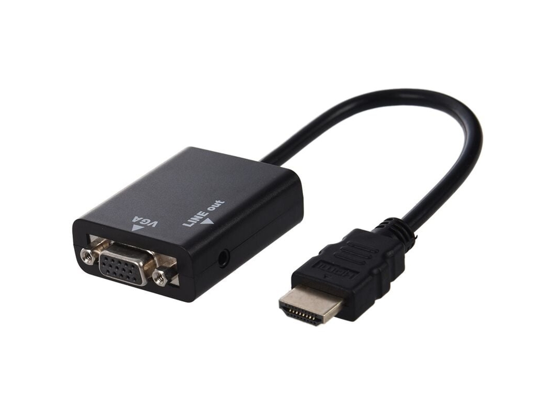 Lurelia Cabo Vga, 1080p, 1080i, 720p, Macho, 50 Cm, Com Áudio, Com Alimentação, Preto