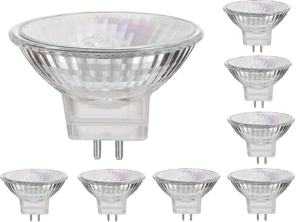 Lurelia Pack De 8 Lâmpadas Halógenas Mr11 Gu4 50w 12v, Regulável, Sem Cintilação