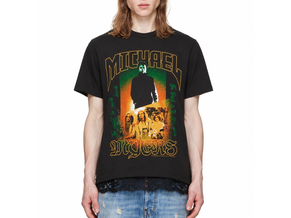 Rockinstone Halloween Movie Michael Myers V2 Black Adult T-shirt Size:xxl