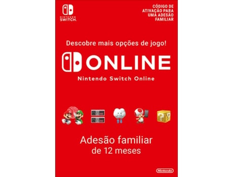 Subscrição 365 Dias Switch (Familiar - Nintendo - Formato Digital)