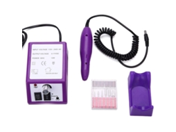 Kit De Broca Eléctrica Para Unhas Profissional Com Lixadeira Para Manicure E Pedicure Roxo