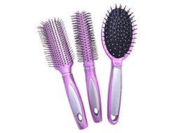 Conjunto De 3 Pentes De Cabelo Com Massagem Por Airbag, Projetado Para Mulheres E Homens (rosa)