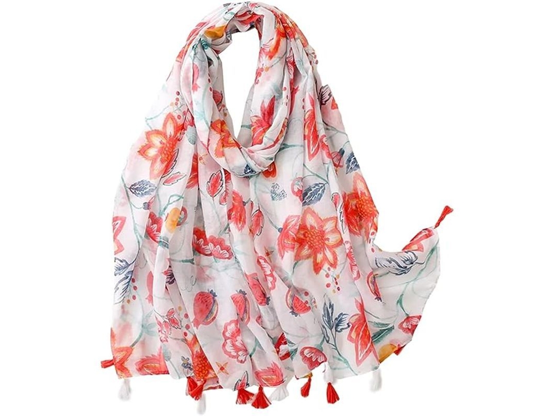 Cachecol para Mulher Leve Moda com Franja Cachecol de Dama Shawl Presente para Ela