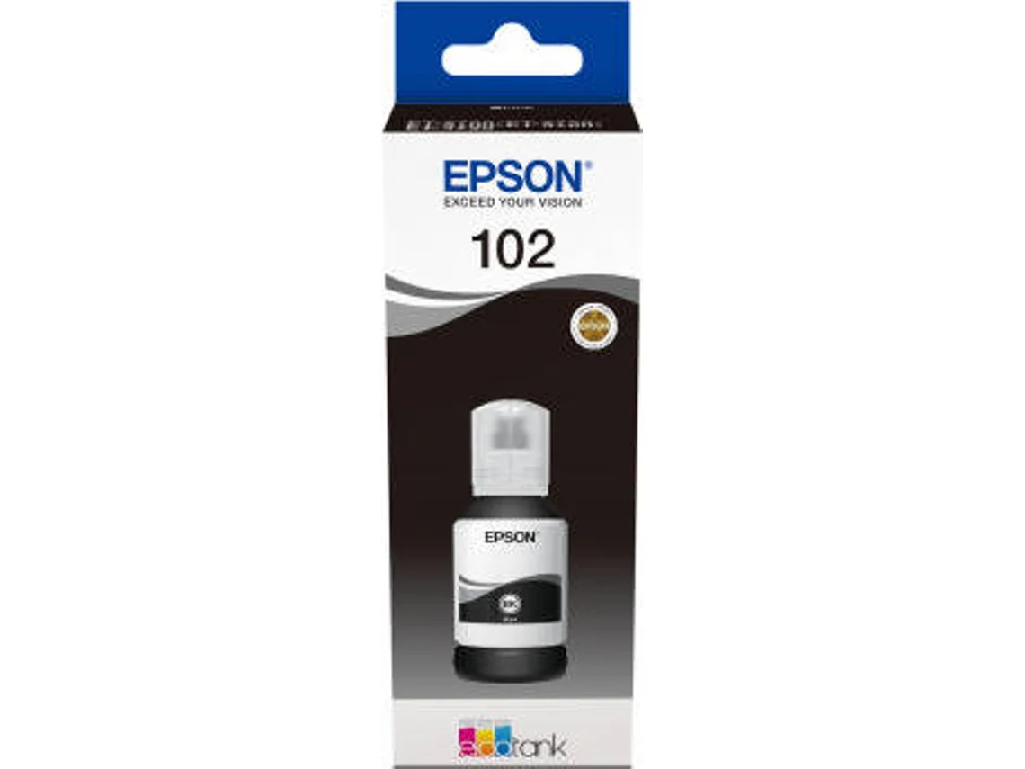 Tinteiro EPSON 102 EcoTank Preto (Outlet Caixa Aberta - C13T03R140)