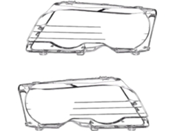 Capa Para Farol De Carro, Para E46 Coupe Cabriolet M3, Carcaça De Vidro Para Lentes Farol, Proteção De Lente Farol