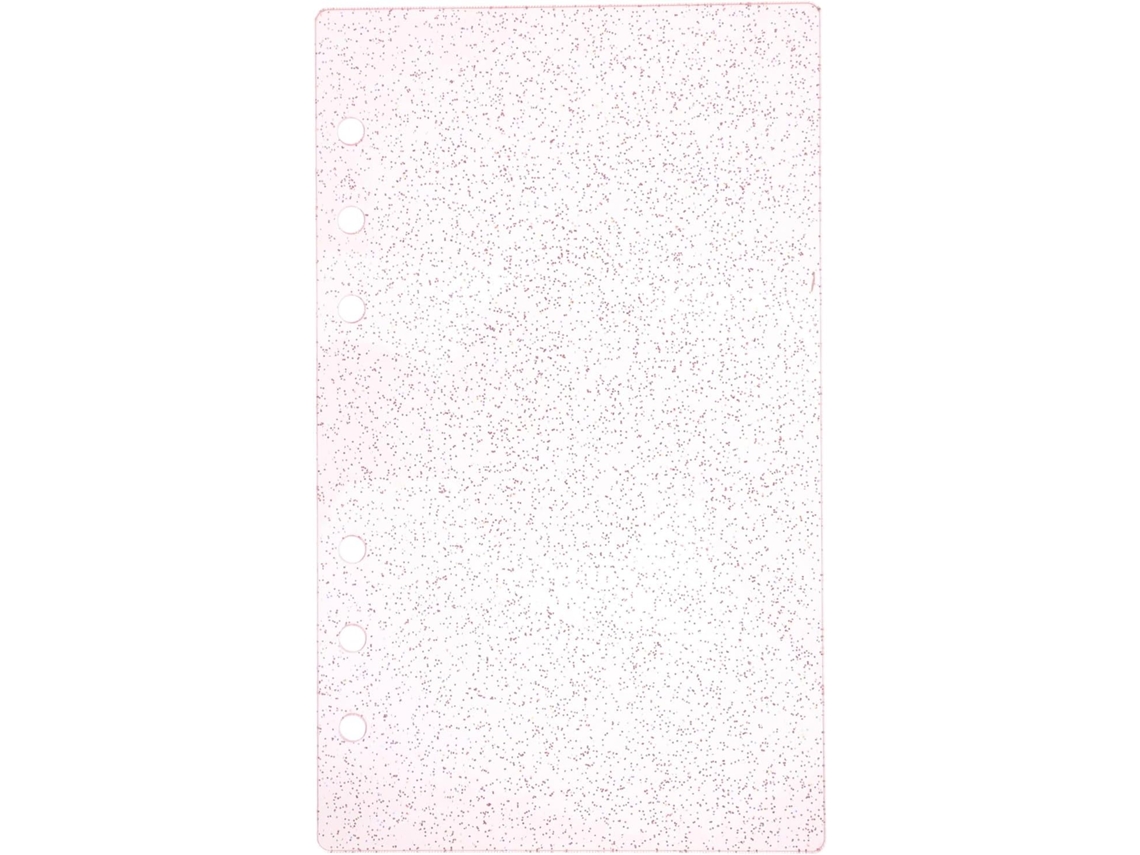 Pasta Organizadora A6 Em Acrílico Brilhante Com 6 Furos, Capa Semitransparente Durável E Removível, Capa Reutilizável