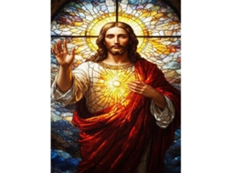 Decorativa Da Solidchoice - Pintura De Diamantes 5d Diy - Jezus - Decoração De Mesa - Adultos - Natal - 30 X 40 Cm - Redução Do Estresse - Pintura De
