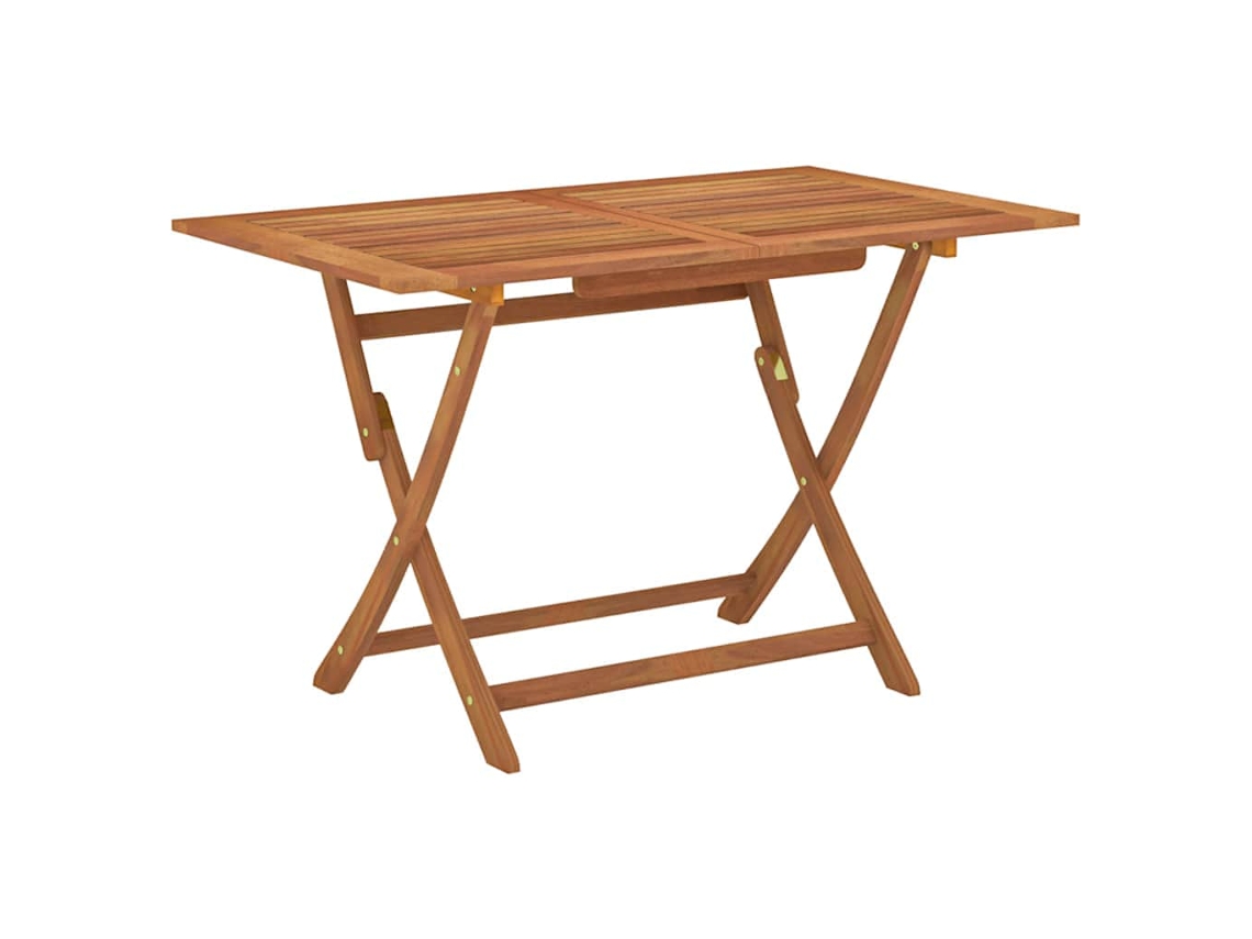 Vidaxl Mesa De Jardim Dobrável 120x70x75 Cm Madeira Eucalipto Maciça