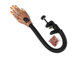Kit de modelo de mão flexível para arte em unhas, ferramenta de treinamento de mão artificial flexível 100 peças de unhas sobressalentes S/MARCA