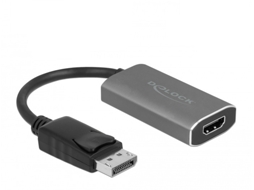 Adaptador de cabo de vídeo DELOCK 63118 0 2 M Displayport tipo HDMI para padrão Cinzento