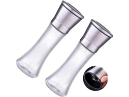 Conjunto De 2 Moedores De Sal E Pimenta Com Moedor De Cerâmica Ajustável E Anticorrosivo E Aço Inoxidável 304 Aquaforge