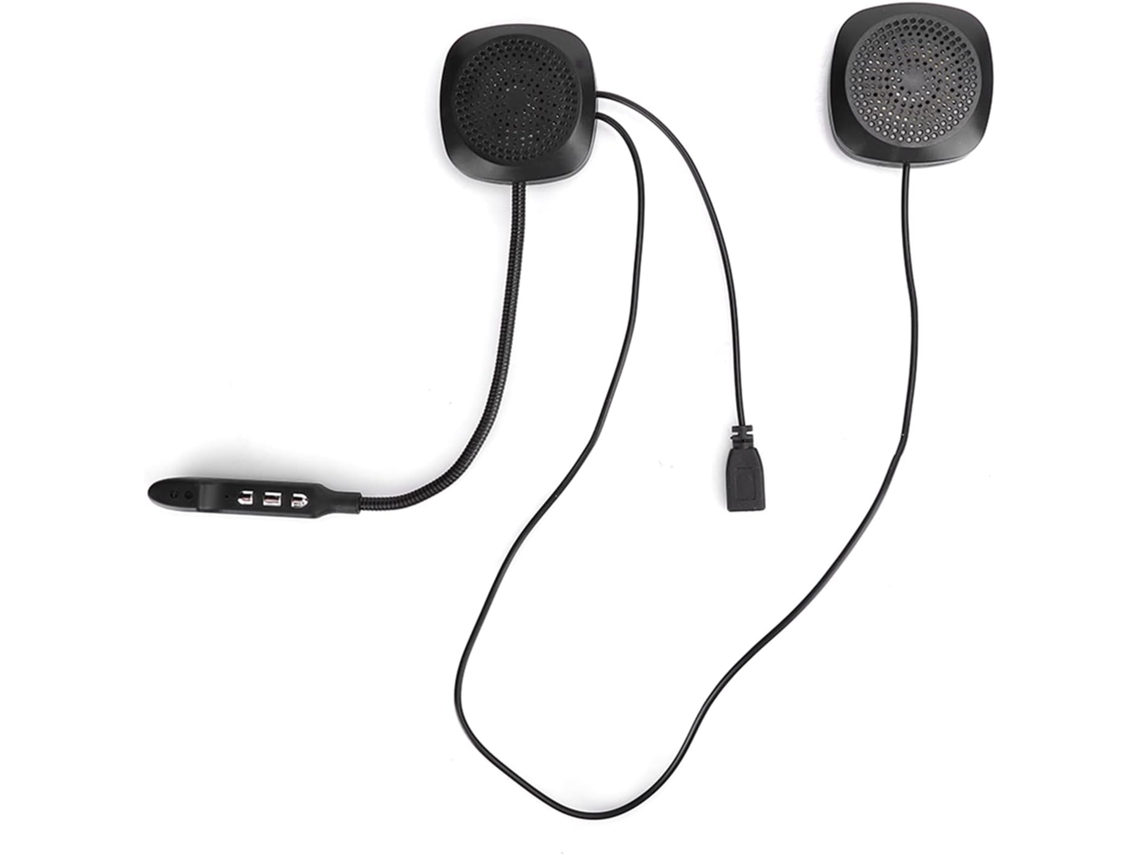Casque De Moto Bluetooth 5.0, Écouteurs Stéréo Mains Libres Para Motards, Abs Noir, 1 Par