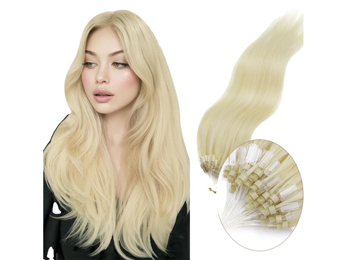 Extensões De Cabelo, 100% Cabelo Humano, Design Microloop, 60, 50 Fios-c, 20 Polegadas 30g-b